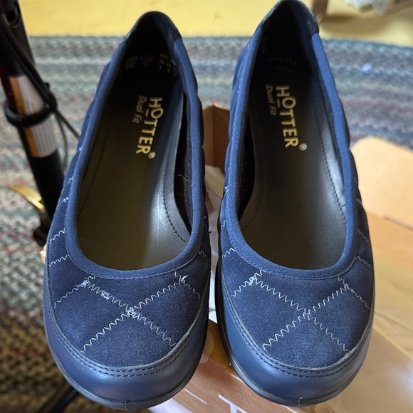 Hotter Women's Dark Blue Flats - Picture 1 of 5